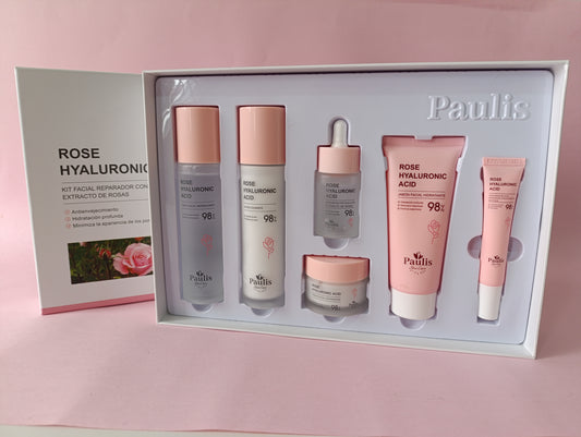 KiT FACIAL EXTRACTO PURO DE ROSAS 6 UNDS X 3